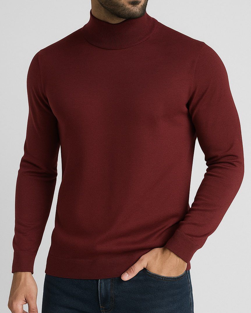 BURGUNDY TURTLENECK – PREMIUM SLIM FIT gallery.thumbnail 2