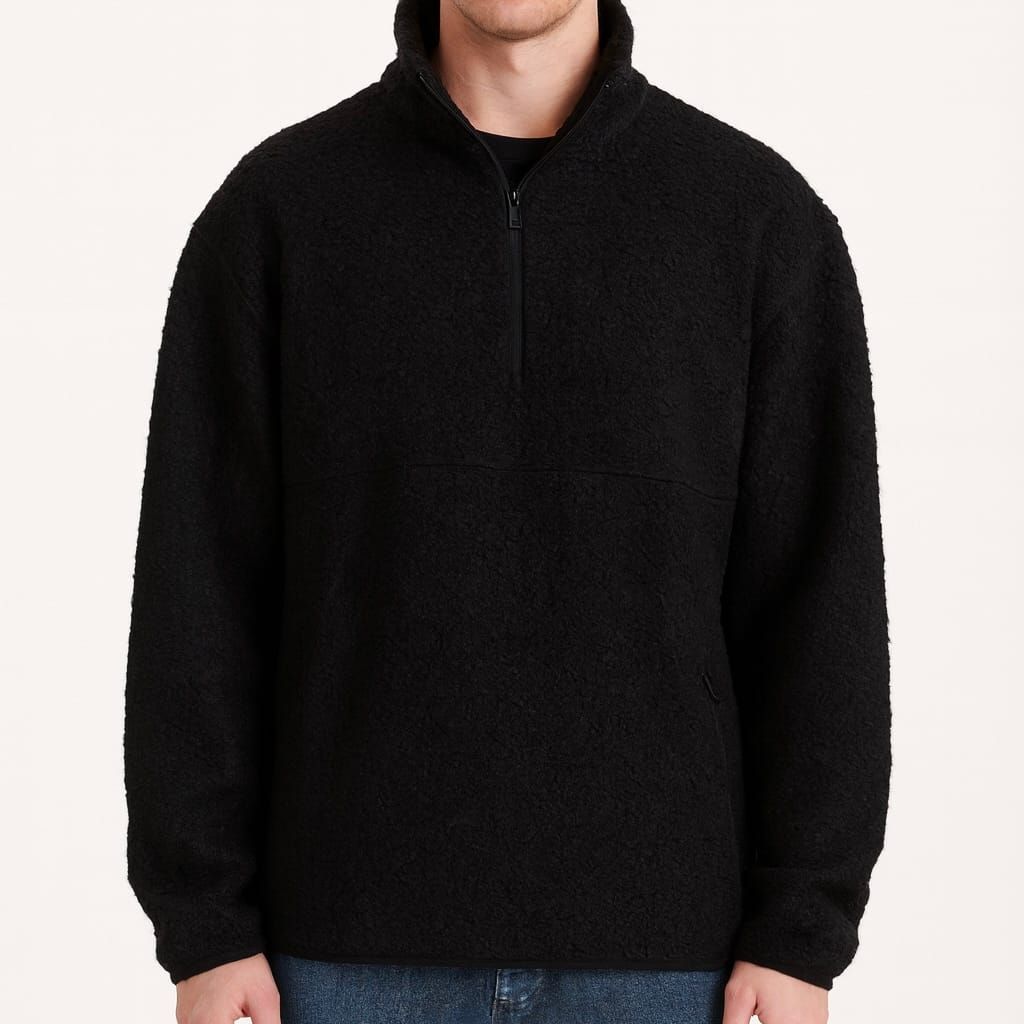 Black Half-Zip Fleece gallery.thumbnail 1