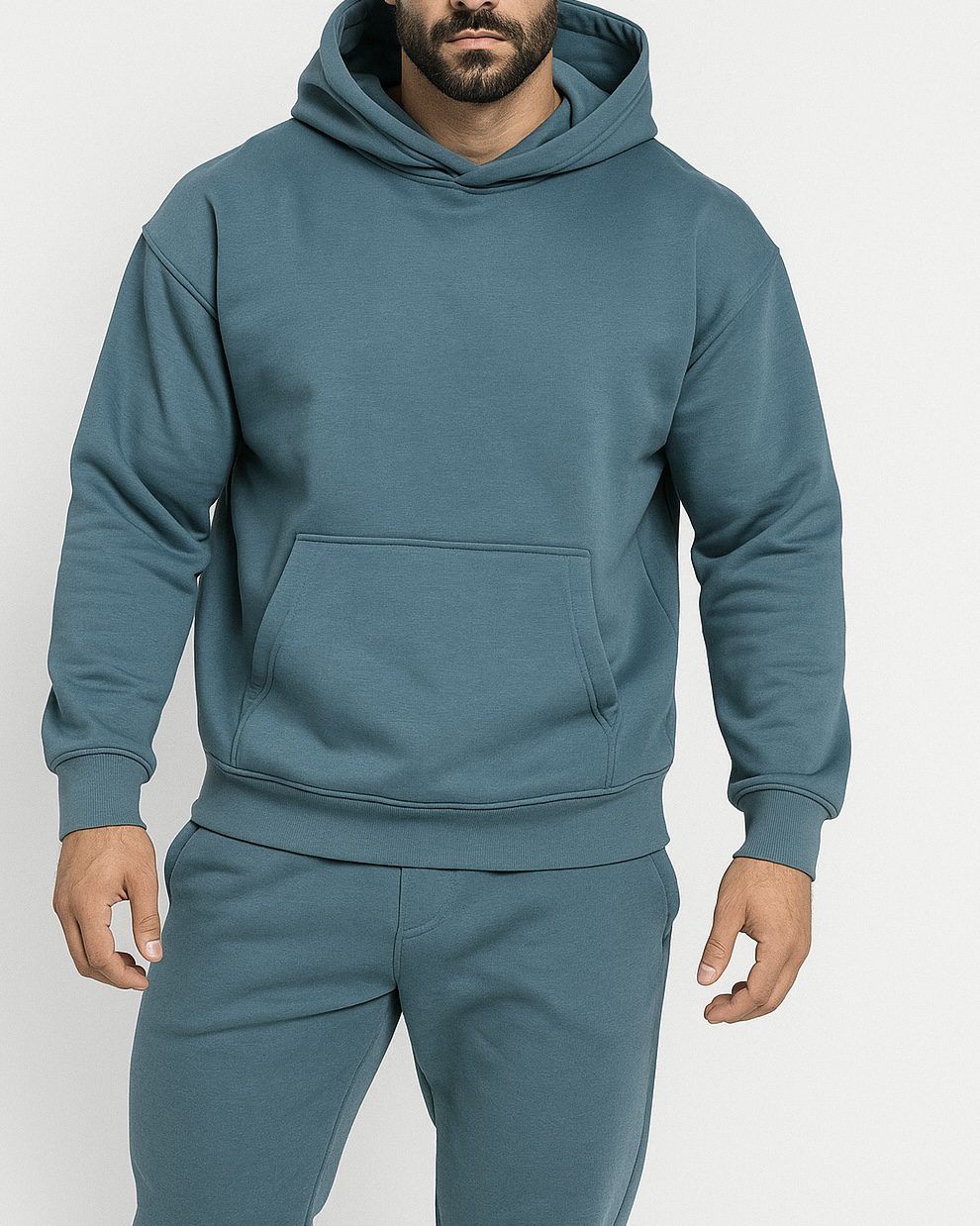 OVERSIZE PETROL BLUE HOODIE & JOGGERS SET gallery.thumbnail 1