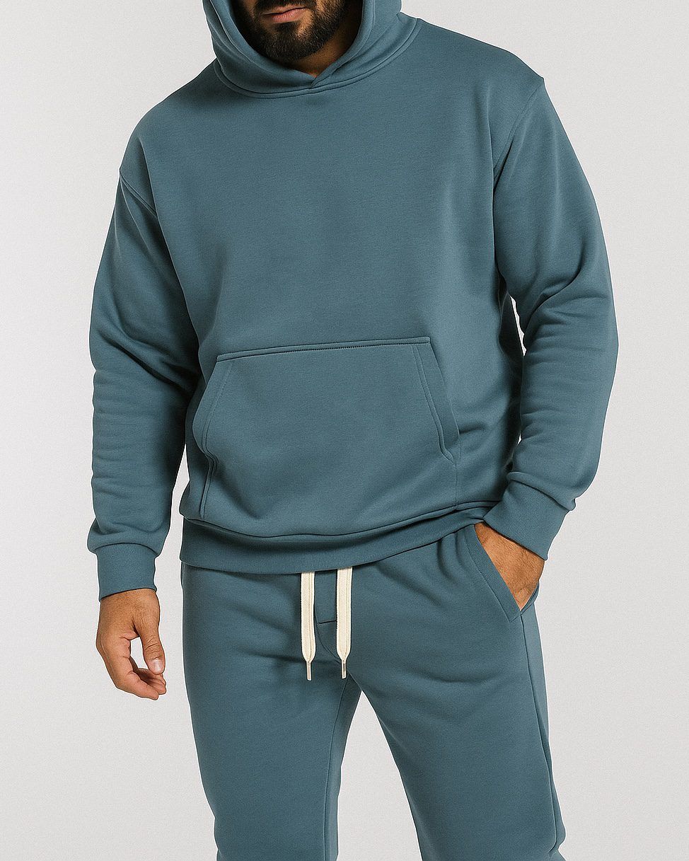 OVERSIZE PETROL BLUE HOODIE & JOGGERS SET gallery.thumbnail 2