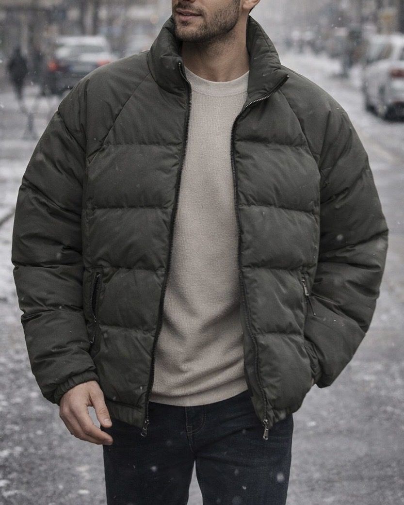 Padded Winter Jacket – Dark Olive gallery.thumbnail 1