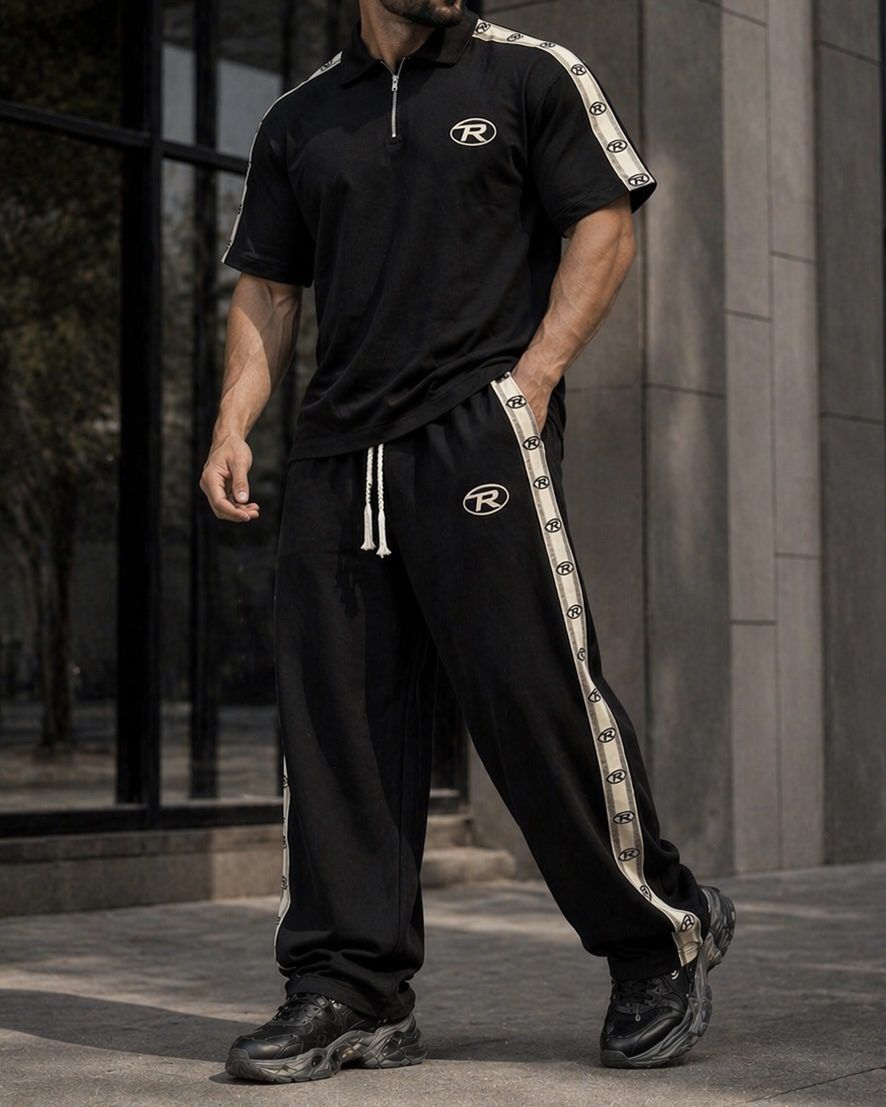T-shirt and Trousers Set – Black gallery.thumbnail 2
