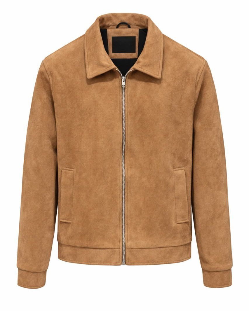 Suede Style Jacket – Camel gallery.thumbnail 3