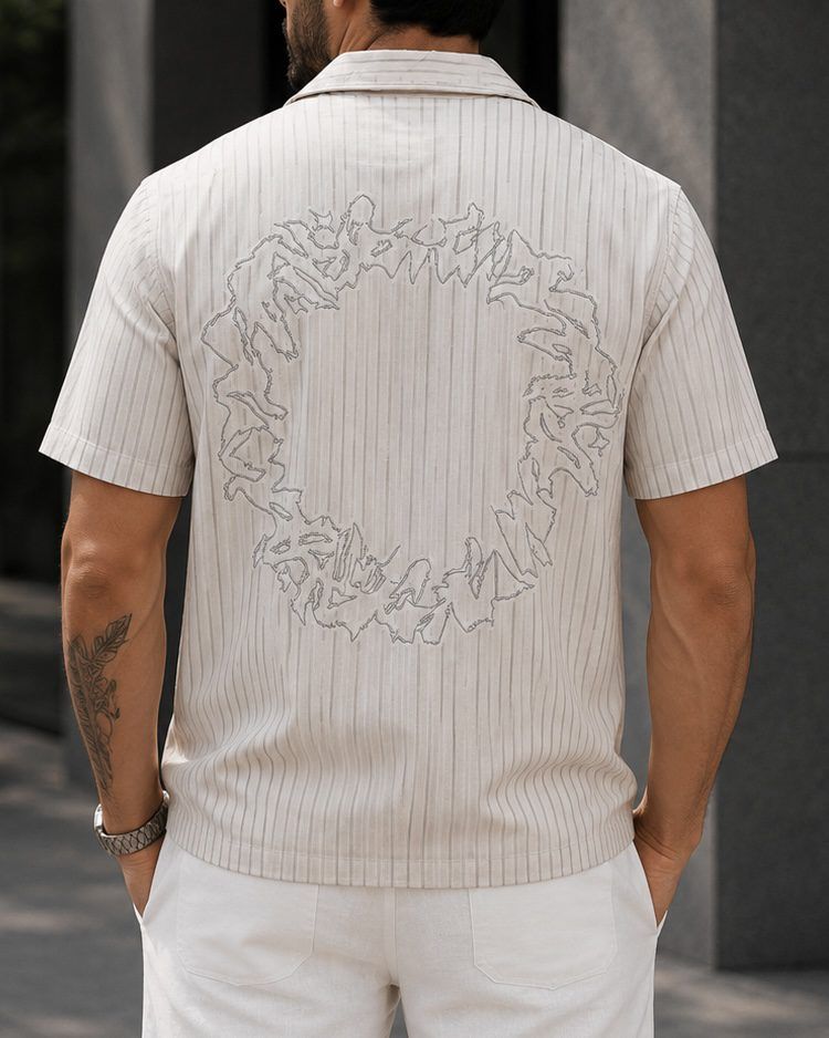 Embroidered Stripe Shirt 3