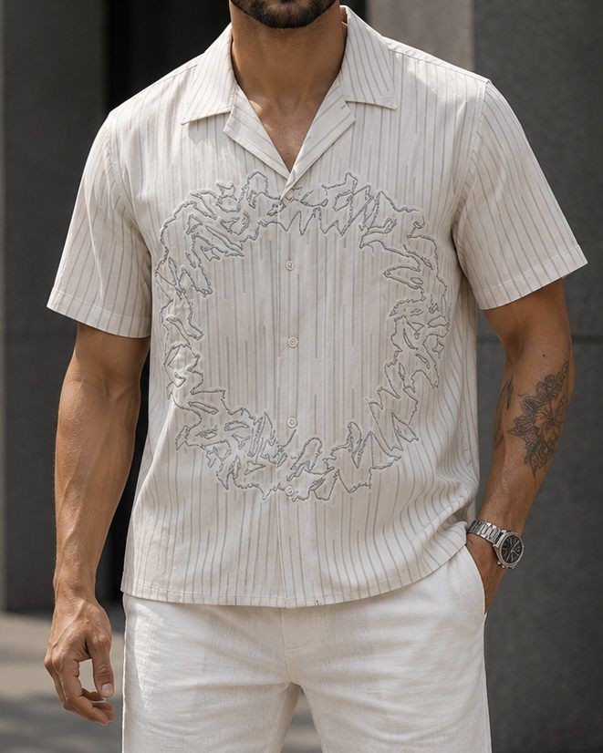 Embroidered Stripe Shirt 4