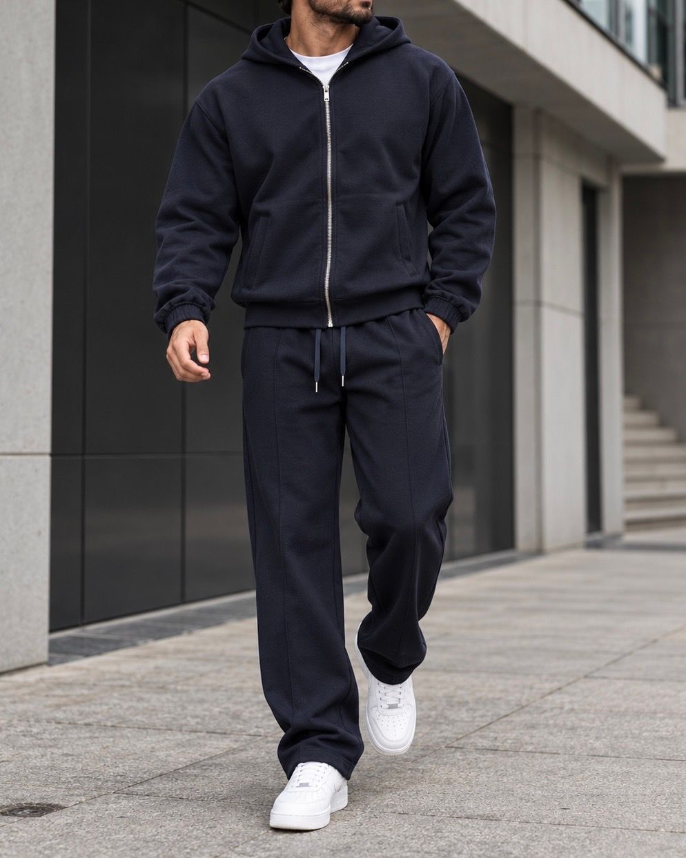 Essential Zip Hoodie Tracksuit Set 1