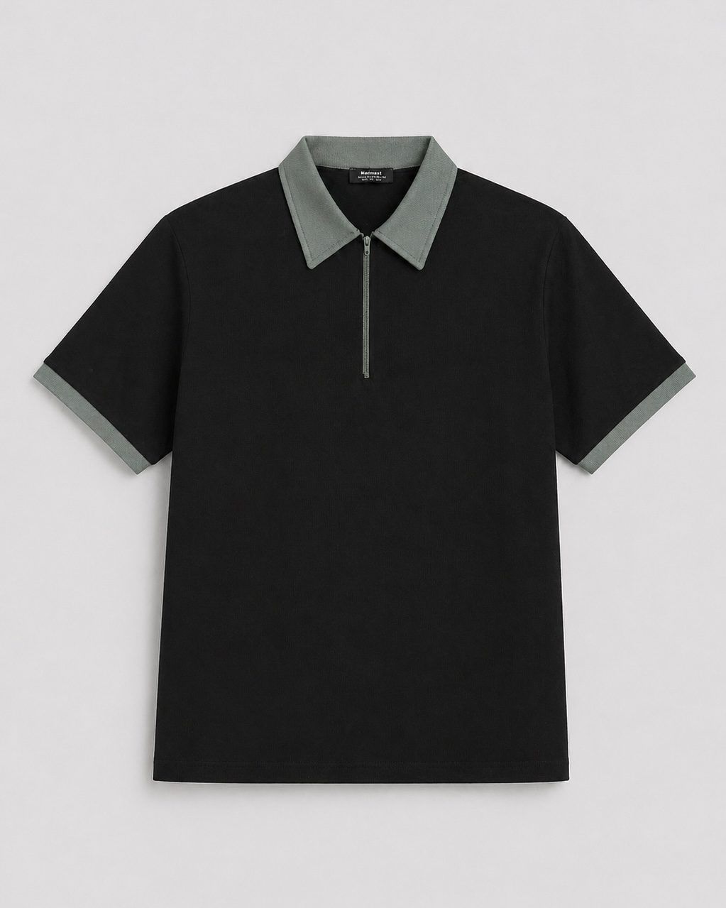 Polo Shirt and Shorts Set – Black/Olive gallery.thumbnail 6
