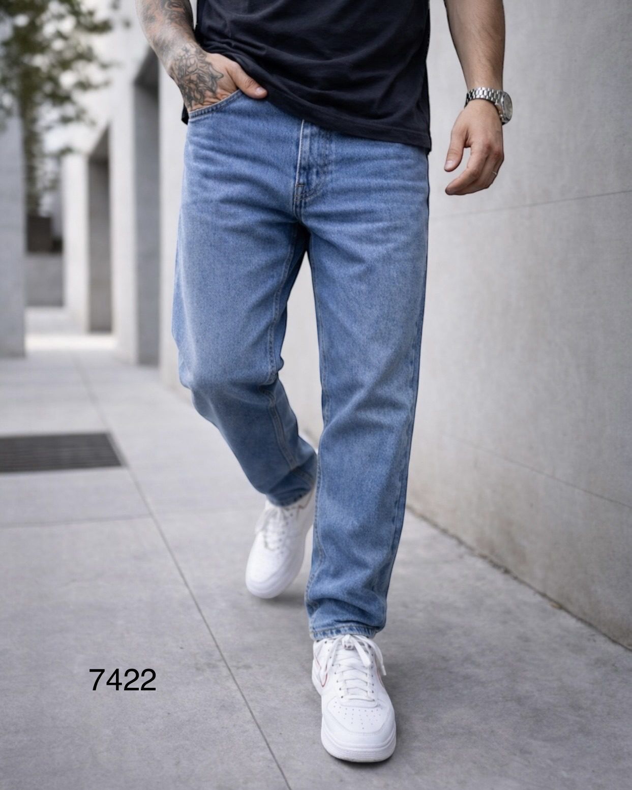 Essential Relaxed Fit Blue Denim Jeans gallery.thumbnail 1