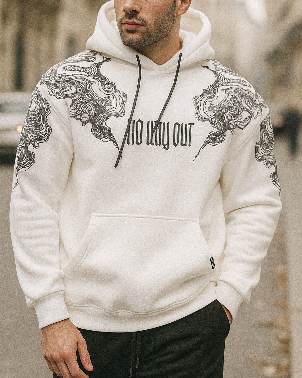 GRAPHIC HOODIE – WHITE 1