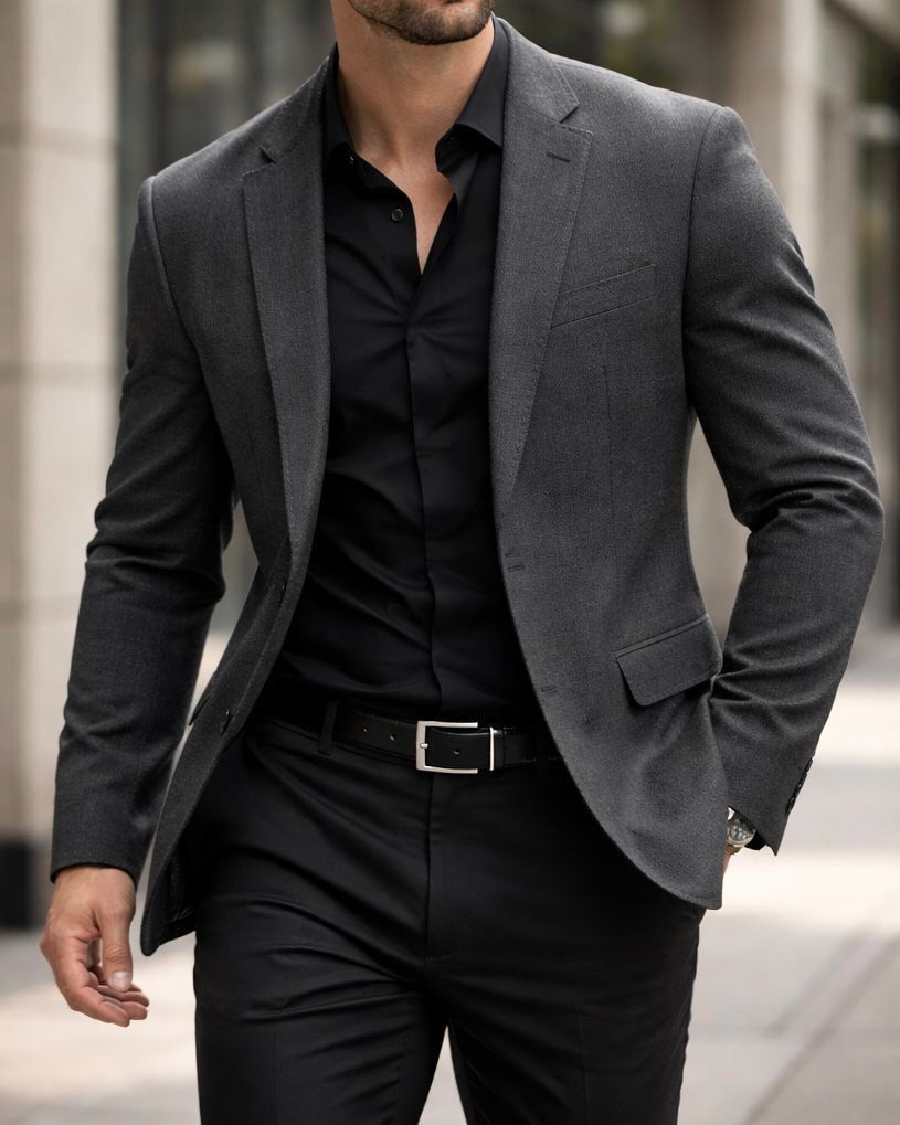 Essential Tailored Blazer – Charcoal Grey 1